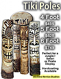 Tiki Poles - Any Size - Foam Props