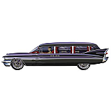 Jointed Haunted Hearse 6' cardboard cutout