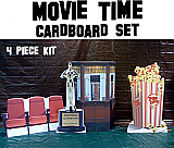   Hollywood Movie Time Cardboard Cutout 4 Piece Kit