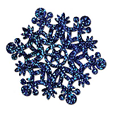Prismatic Snowflake Cutouts 14" Blue
