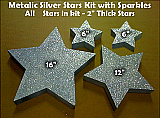 Silver foam Stars Prop Kit - 4 Stars