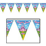 Princess Pennant Banner 10" x 12'