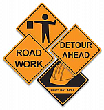 Construction Sign Cutouts 16 Inch cardboard cutouts props