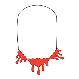 Dripping Blood Necklace 14"