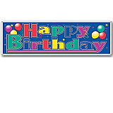Happy Birthday Sign Banner 5' 3" x 21"