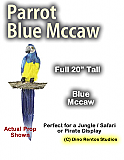 20" Blue Mccaw Parrot Prop - 3D