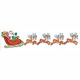 Santa & Sleigh Cutouts 10"-15"