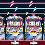 Slot Machine & Neon Lights Backdrop 4' x 30'