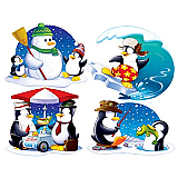 Penguin Cutouts 16"