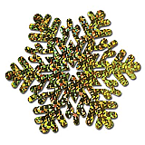 Prismatic Snowflake Cutouts 14" Gold