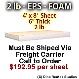EPS Foam Sheet - 2 lb Density - 48x96x6