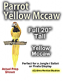 20" Yellow Mccaw Parrot Prop - 3D