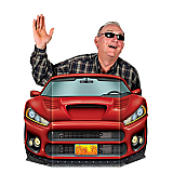 Sports Car Photo Prop 3' 1" x 25"