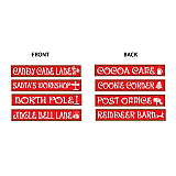 North Pole Street Sign Cutouts 4" x 24"