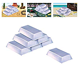 Plastic Silver Bar Decorations 7" x 4" x 1�"