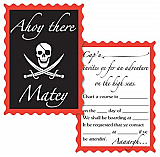 Pirate Invitations 4" x 5�"