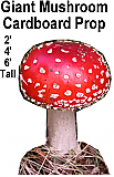 Big Mushroom Cardboard Cutout Standup Prop