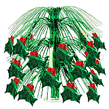 Holly & Berry Cascade Centerpiece 18"