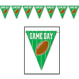 Game Day Football Pennant Banner 10" x 12'