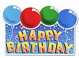Glittered Happy Birthday Sign 12" x 18"