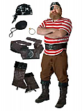 Pirate Set Includes: Boot Toppers, Head Scarf,