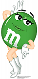 Green M&M Cardboard Display