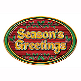 Season's Greetings Sign Cutout