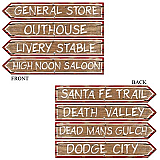 Western Sign Cutouts 4" x 24" cardboard prop