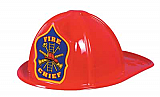 Red Plastic Fire Chief Hat