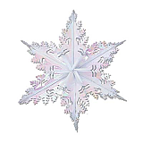 Metallic Winter Snowflake 24" Opalescent