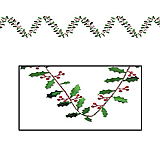 Gleam 'N Flex Holly & Berry Garland 25'