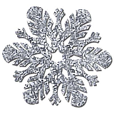 Prismatic Snowflake Cutouts 14" Silver