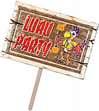 Luau Party 3-D Art-Form Yard Sign 12" x 18"