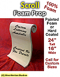 Scroll Foam Prop 24" Tall By 16" Wide