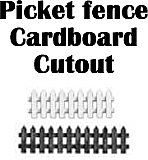Picket Fence Cutouts carboard cutout prop