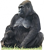 Mother and Child Gorilla Cardboard Standee