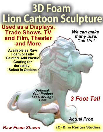  3D-Foam-Lion-Cartoon-Prop-Sculpture