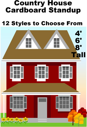  Country House Village Cardboard Cutout Standup Prop
