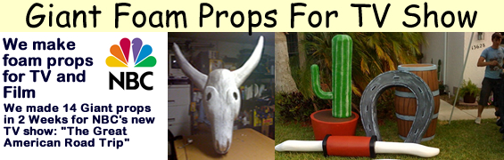 Custom Giant Foam Props for TV Show NBC