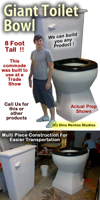 Giant / Big Toilet Bowl / Commode Foam Prop