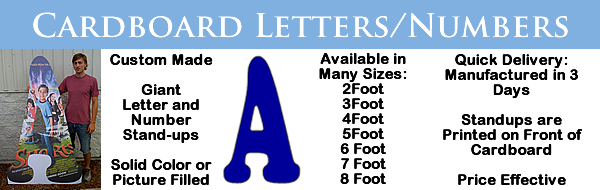 Cardboard Letters and Numbers