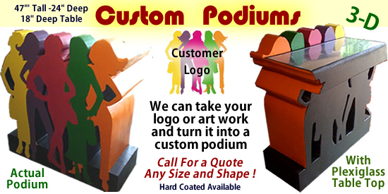 Custom Made Foam Podiums -  Props