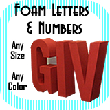 Foam Letters and Numbers Giant and Big