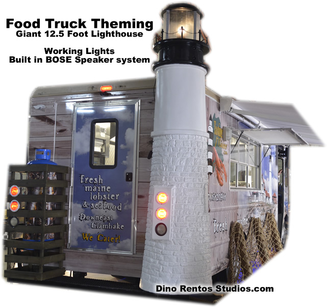 Giant Lighthouse Food Truck Topper - Custom FoodTruck Theme