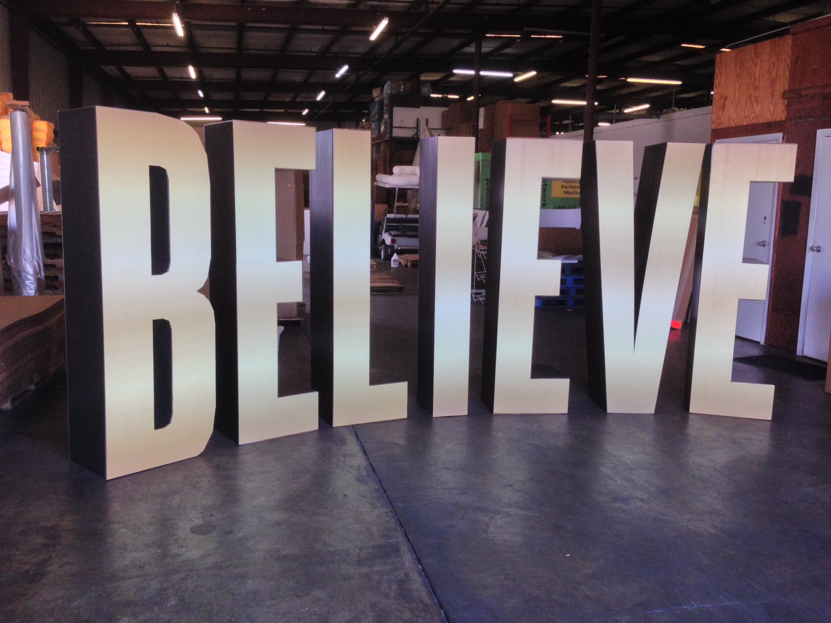 Custom Cardboard Cutout Standup 3D Letters and Numbers  Stage Displays for Corporate Conference Tradeshow and Events custom color