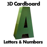 3D Cardboard Letters and Numbers