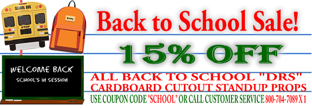 Back to School Cardboard Cutout Standup Sale Discount
