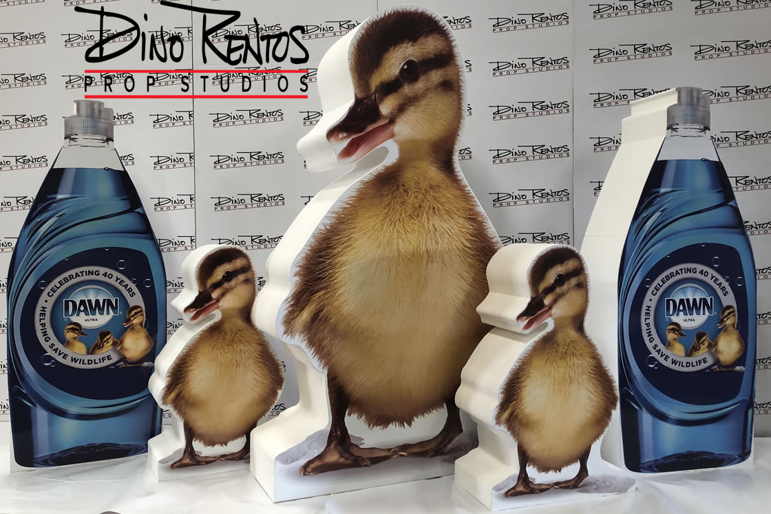 Print on Foam Dawn Soap and Ducks Prop and Display for tradeshows and events