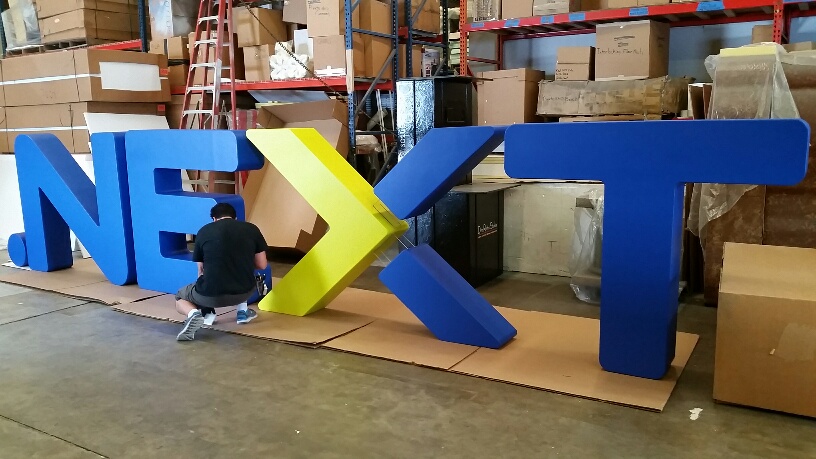 Custom 3D Foam NEXT Letters for event show and branding