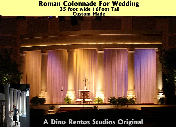Custom Foam Props and Displays for weddings and events Colonnade